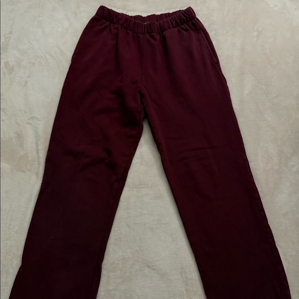 Brandy Melville Maroon Wide Leg Sweatpants